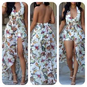🌼 Halter Split Maxi Romper - FINAL PRICE DROP